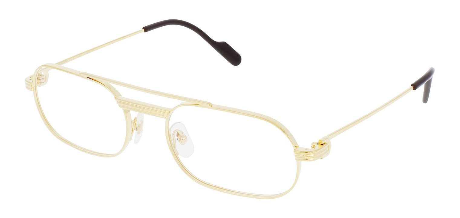 Lunettes de vue Cartier Ovale CT0410O Doré pour Homme