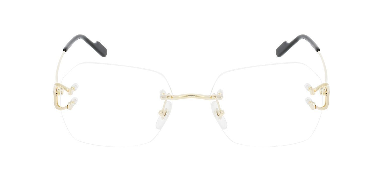 Cartier Rechteckig Brillen CT0416O Gold für Herr-Dame
