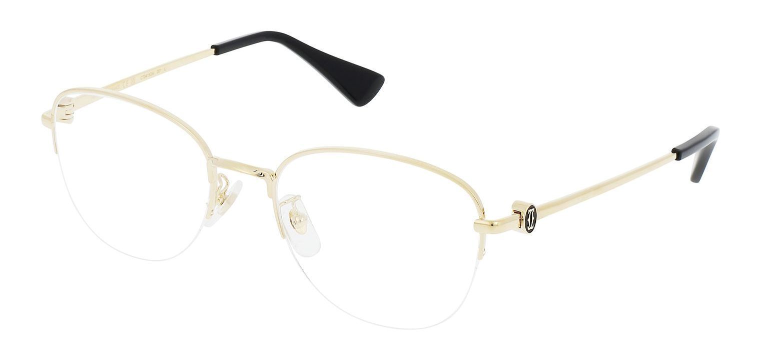 Cartier Rund Brillen CT0415OA Gold für Damen