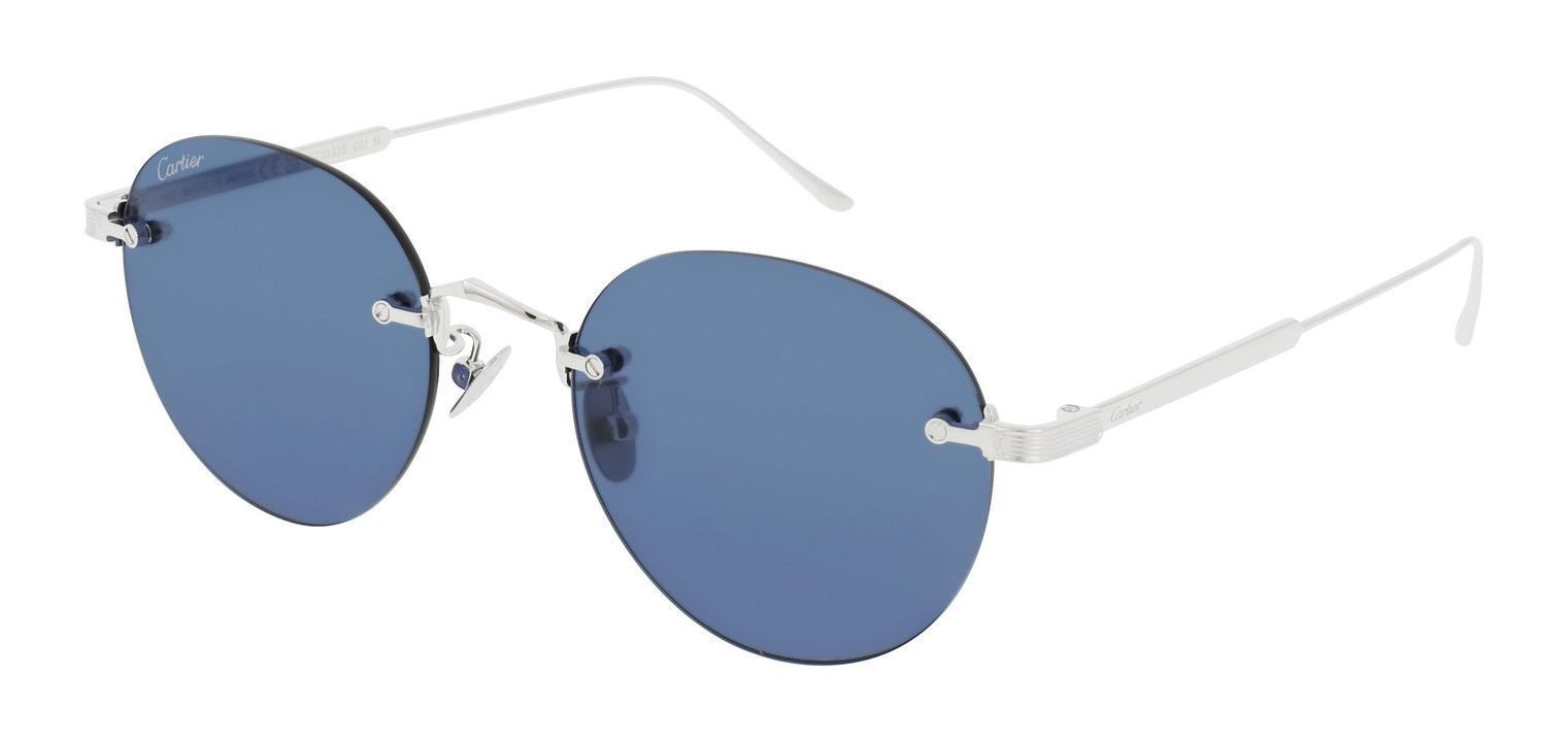 Cartier Round Sunglasses CT0393S Silver for Man