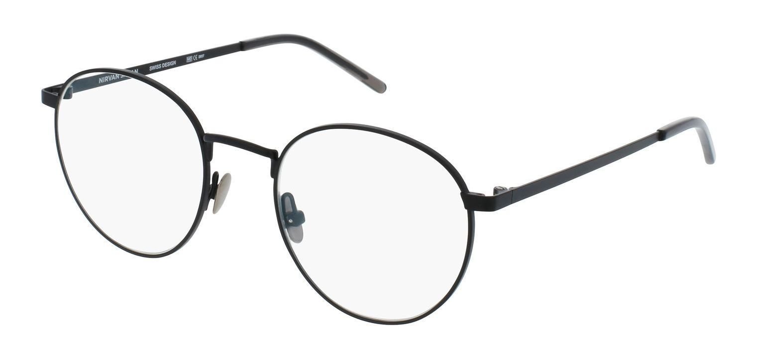 Nirvan Javan Oval Brillen NJE 25 Schwarz für Herr-Dame