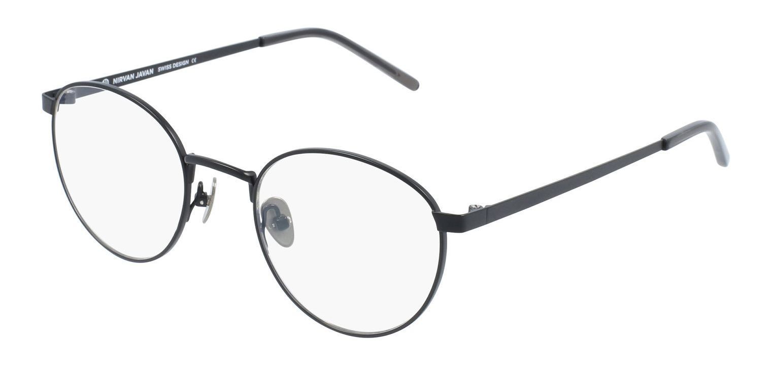 Lunettes de vue Nirvan Javan Ronde NJE26 Noir mat pour Homme-Femme