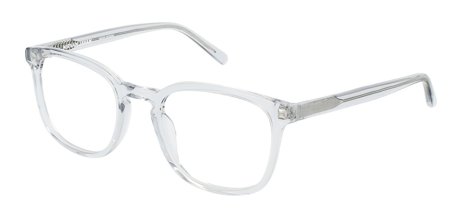 Nirvan Javan Rectangle Eyeglasses PARIS 06 Transparent for Unisex