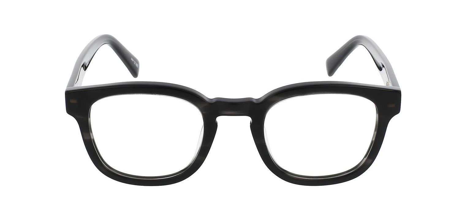 Nirvan Javan Round Eyeglasses LONDON 12 Black for Unisex