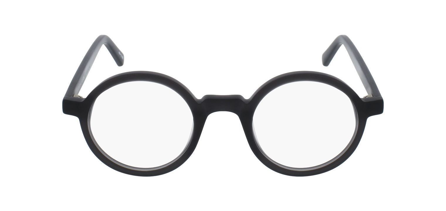 Nirvan Javan Round Eyeglasses STOCKHOLM 04 Black for Unisex