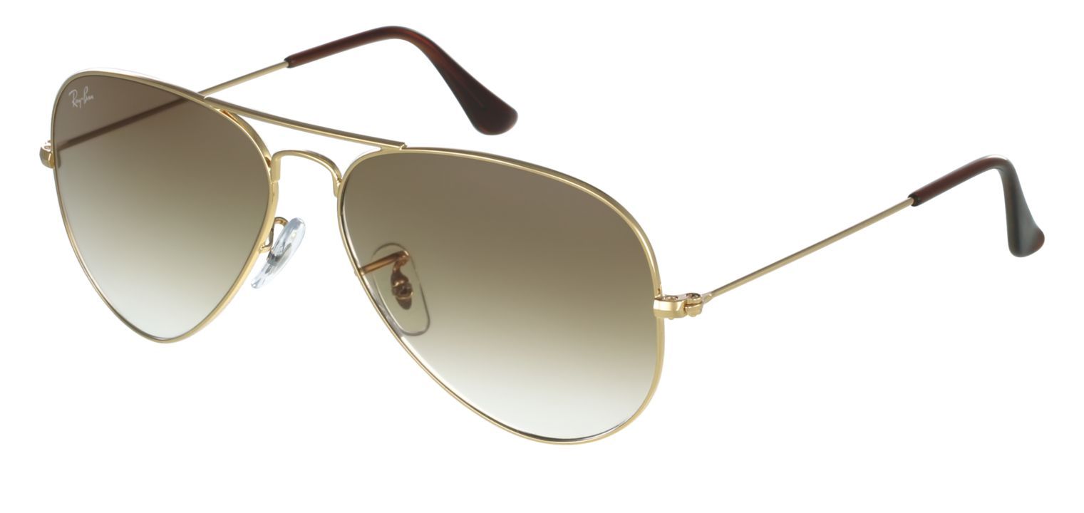 Ray-Ban Pilot Sunglasses 0RB3025 Gold for Unisex