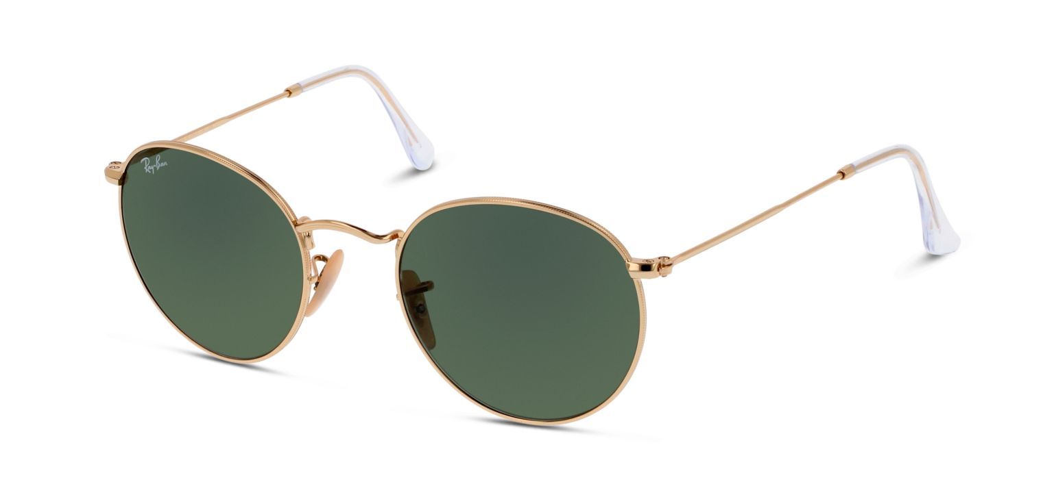 Ray-Ban Round Sunglasses 0RB3447 Gold for Man