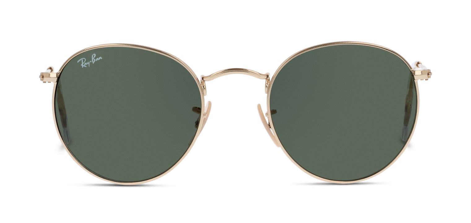 Ray-Ban Round Sunglasses 0RB3447 Gold for Man