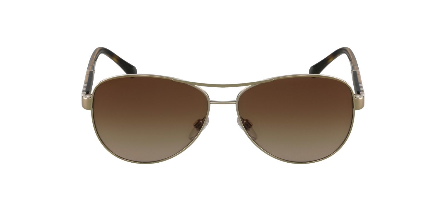 Burberry Aviator Sunglasses BE3080 Gold for Woman