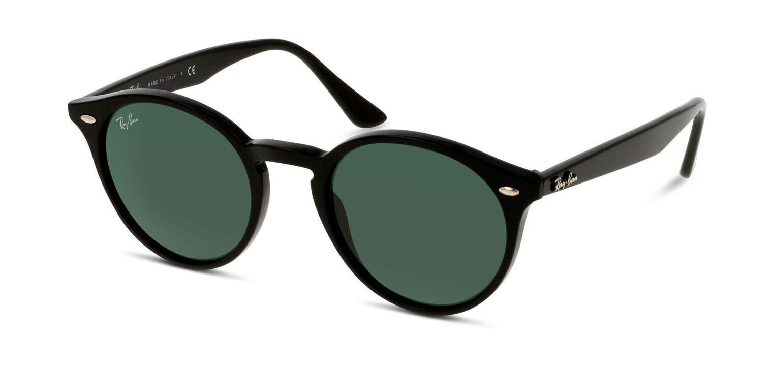 Ray-Ban Rund Sonnenbrillen 0RB2180 Schwarz für Damen/Herren