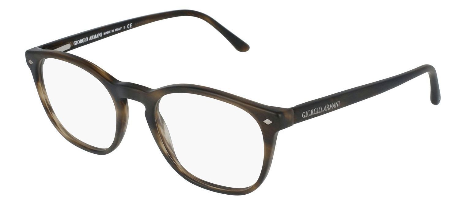 Lunettes de vue Giorgio Armani Rectangle AR7074 Marron pour Homme