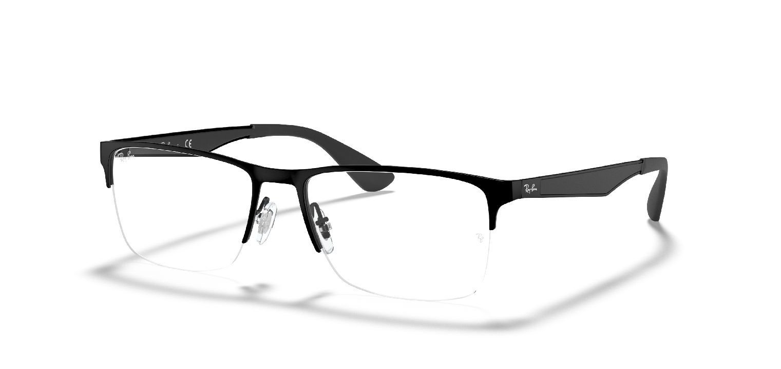 Ray-Ban Rechteckig Brillen 0RX6335 Schwarz für Damen/Herren