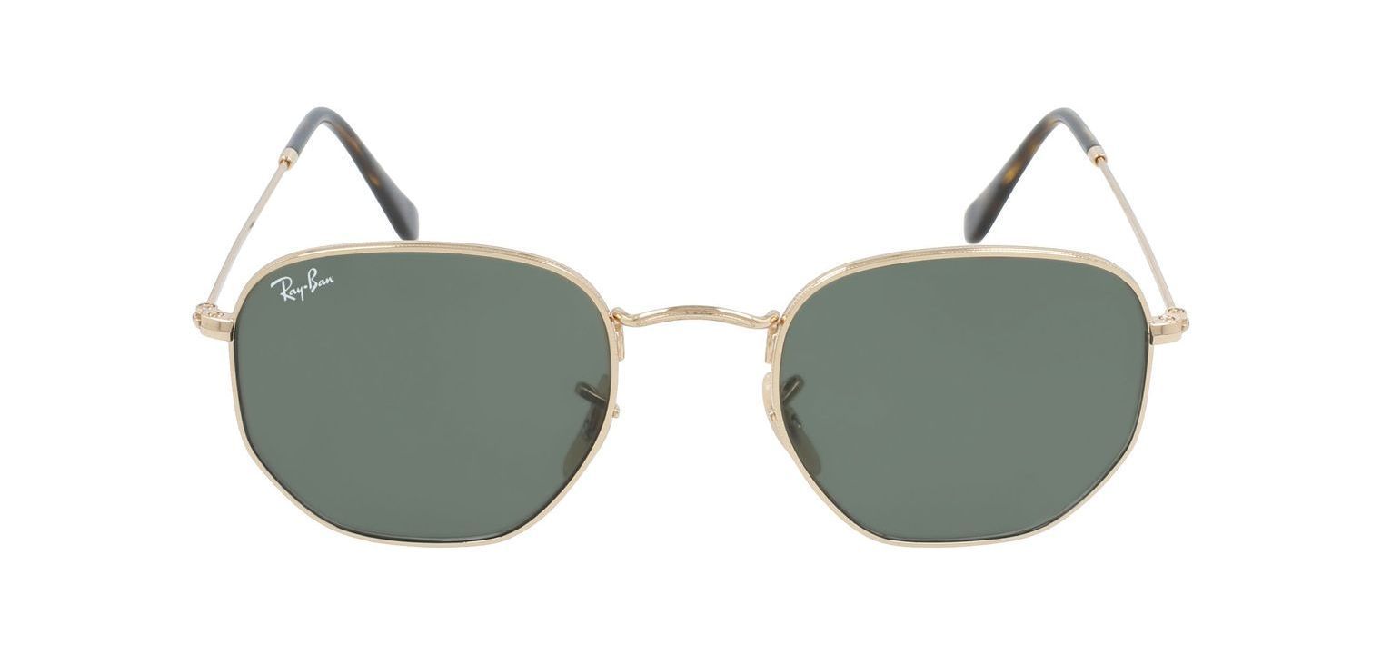 Ray-Ban Rectangle Sunglasses 0RB3548N Gold for Unisex