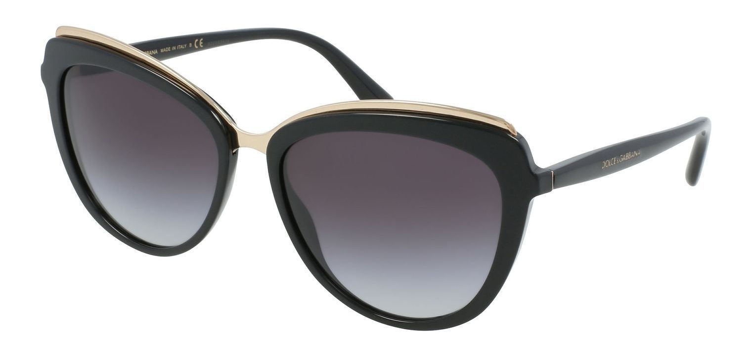 Lunettes de soleil Dolce & Gabbana Papillon DG4304 Noir pour Femme