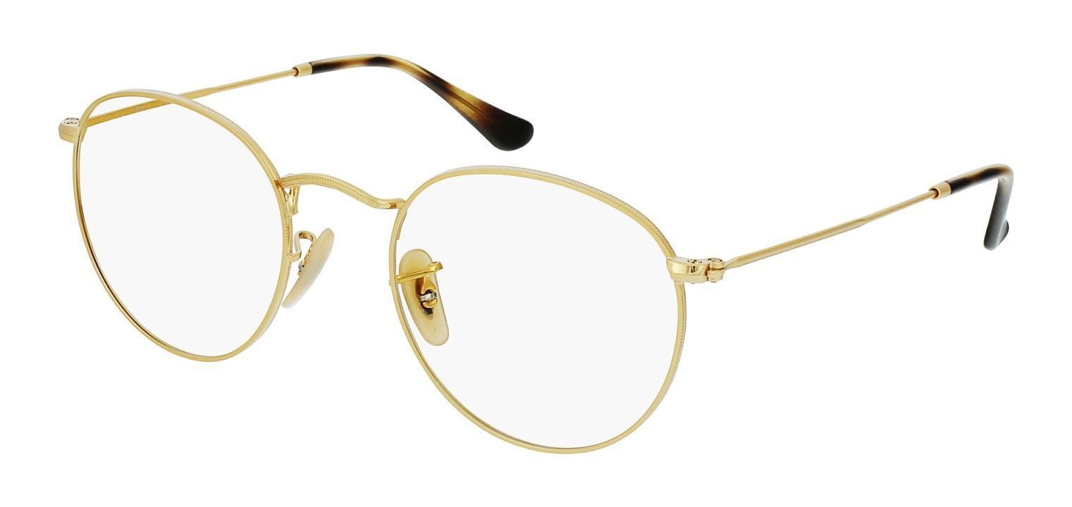 Ray-Ban Rund Brillen 0RX3447V Gold für Damen/Herren
