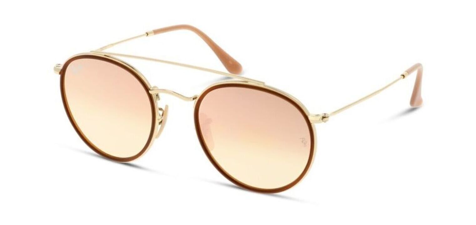 Ray-Ban Rund Sonnenbrillen 0RB3647N Braun für Damen/Herren