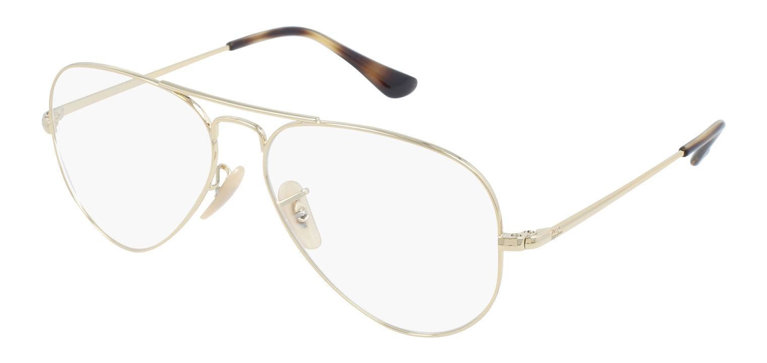 Lunettes de vue Ray-Ban Pilot 0RX6489 Doré pour Homme-Femme