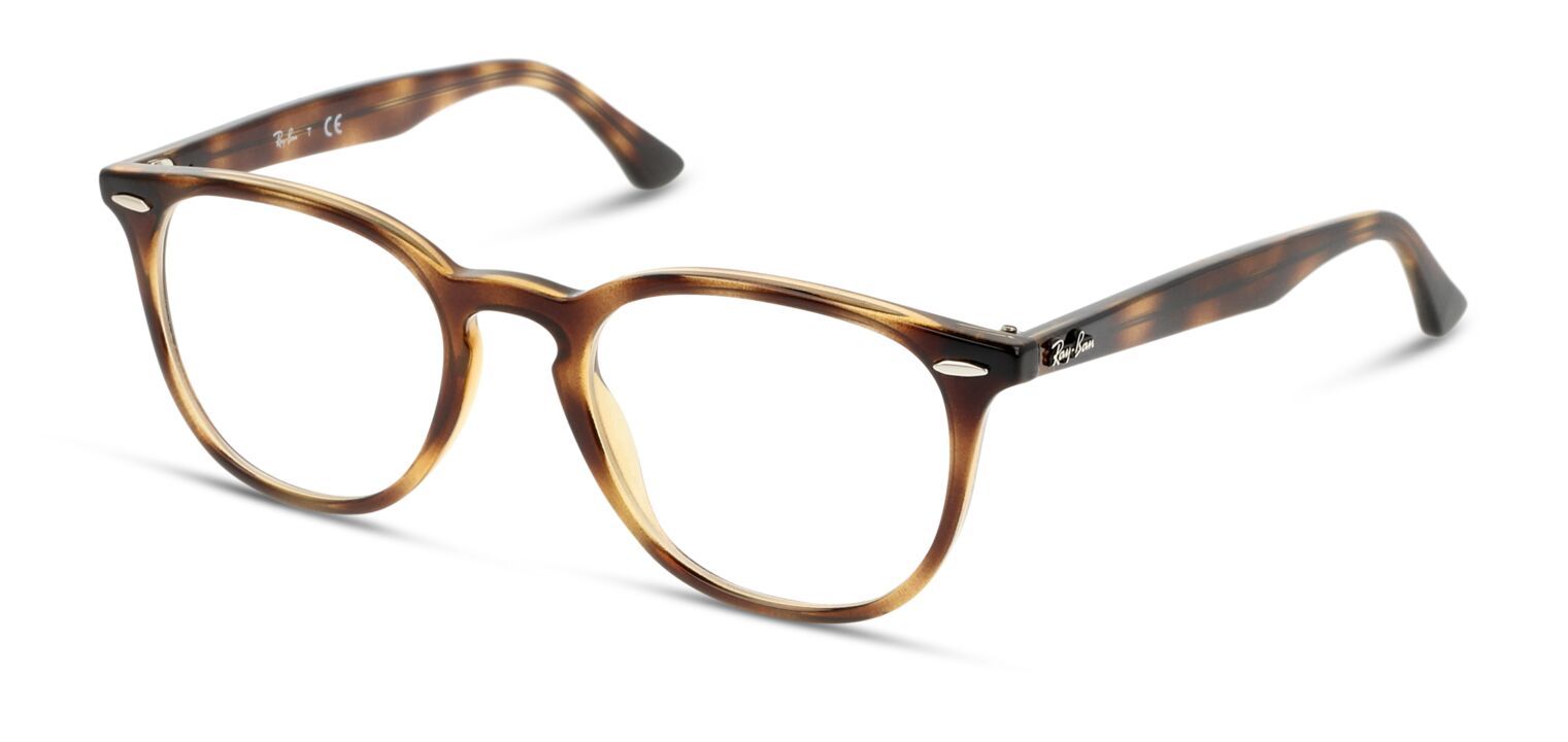 Ray-Ban Rectangle Eyeglasses RX7159 Havana for Unisex