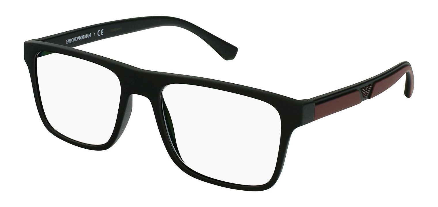 Emporio Armani Rechteckig Brillen 0EA4115 Schwarz für Herr
