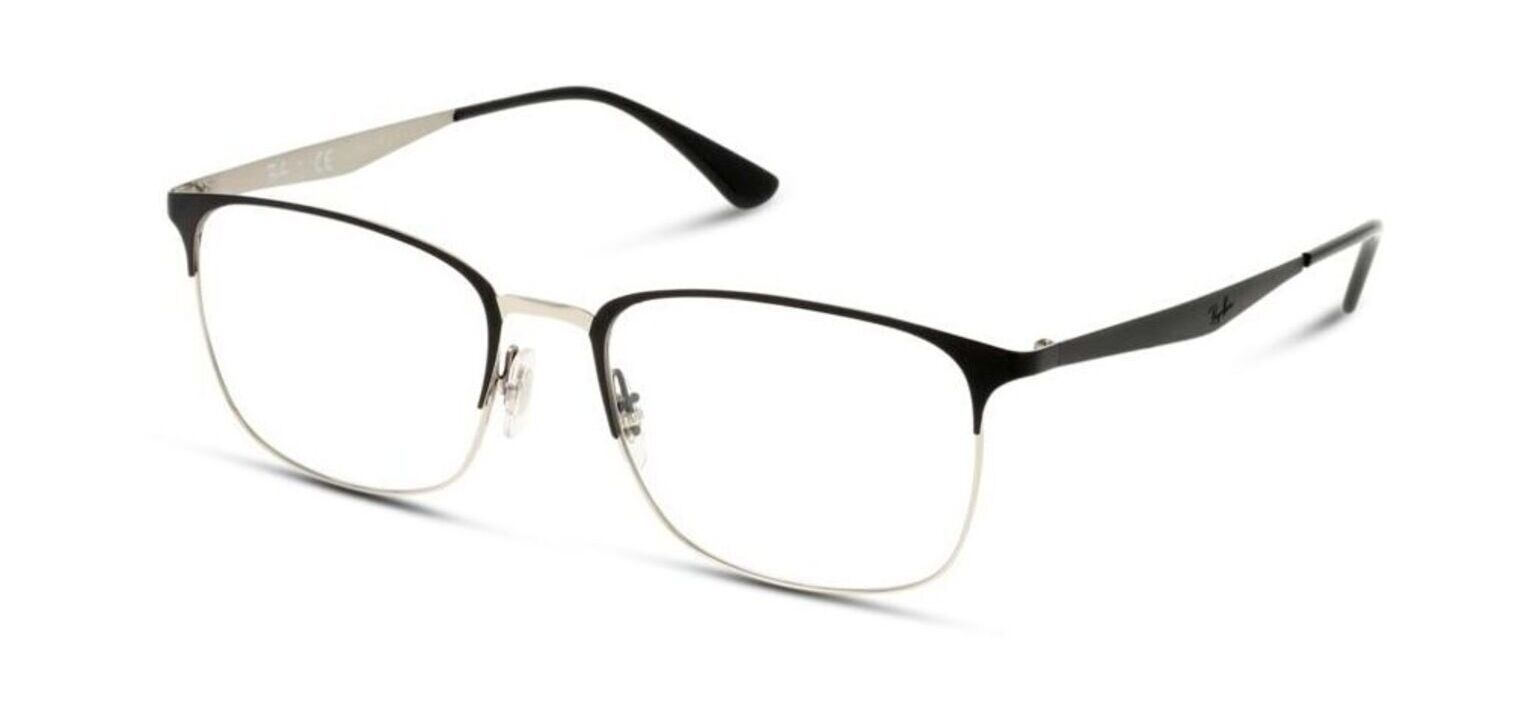 Ray-Ban Rechteckig Brillen 0RX6421 Mattschwarz für Herr-Dame