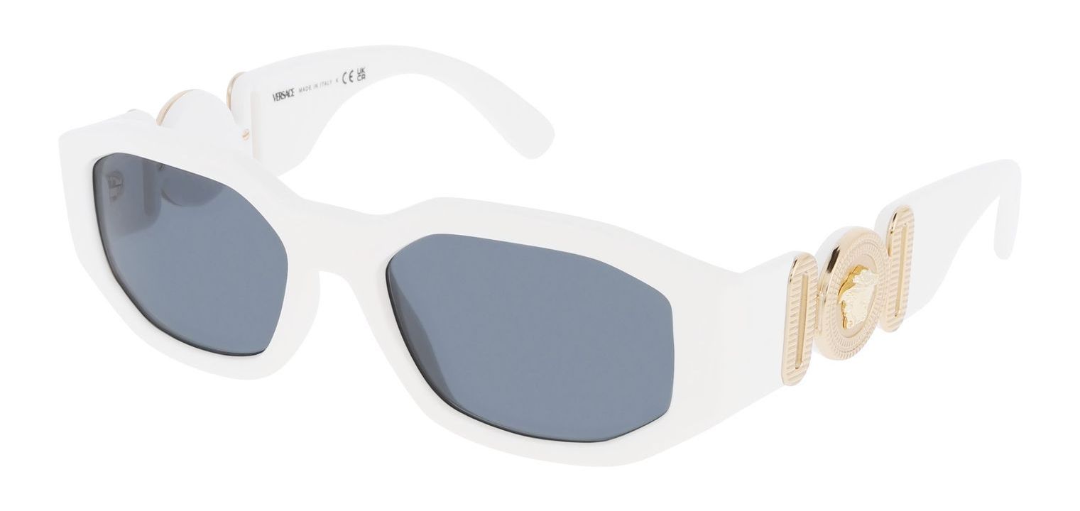 Lunettes de soleil Versace Ovale 0VE4361 Blanc pour Homme