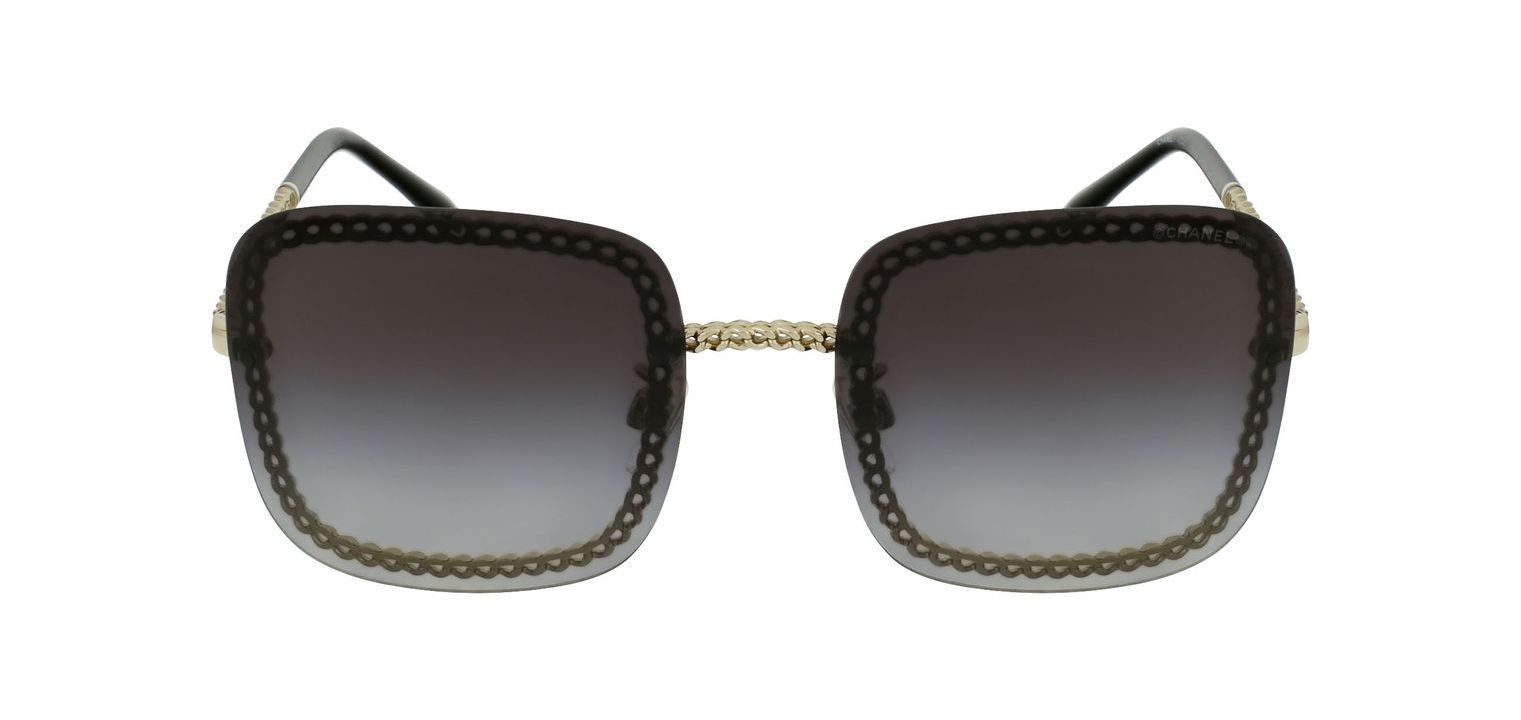 Chanel Rechteckig Sonnenbrillen CH4244 Gold für Dame