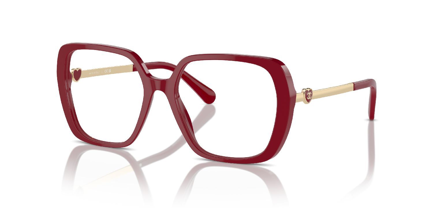 Chanel Quadratisch Brillen 0CH3462 Rot für Damen