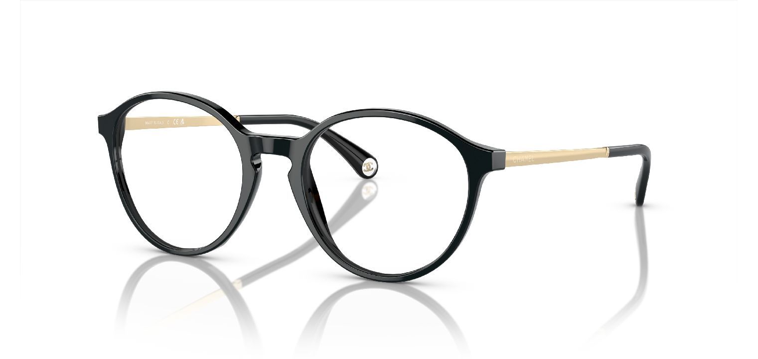 Chanel Round Eyeglasses 0CH3468U Black for Woman