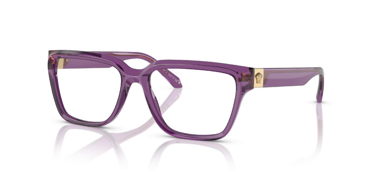 Versace Rectangle Eyeglasses 0VE3357 Purple for Woman