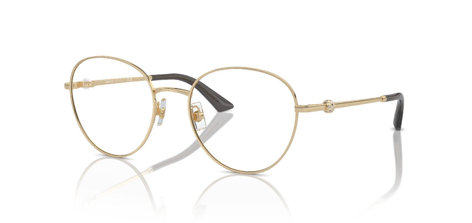 Lunettes de vue Jimmy Choo Ronde 0JC2004HB Doré pour Femme