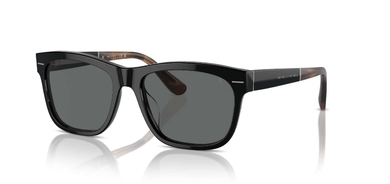 Brunello Cucinelli Rectangle Sunglasses 0BC4003S Black for Unisex