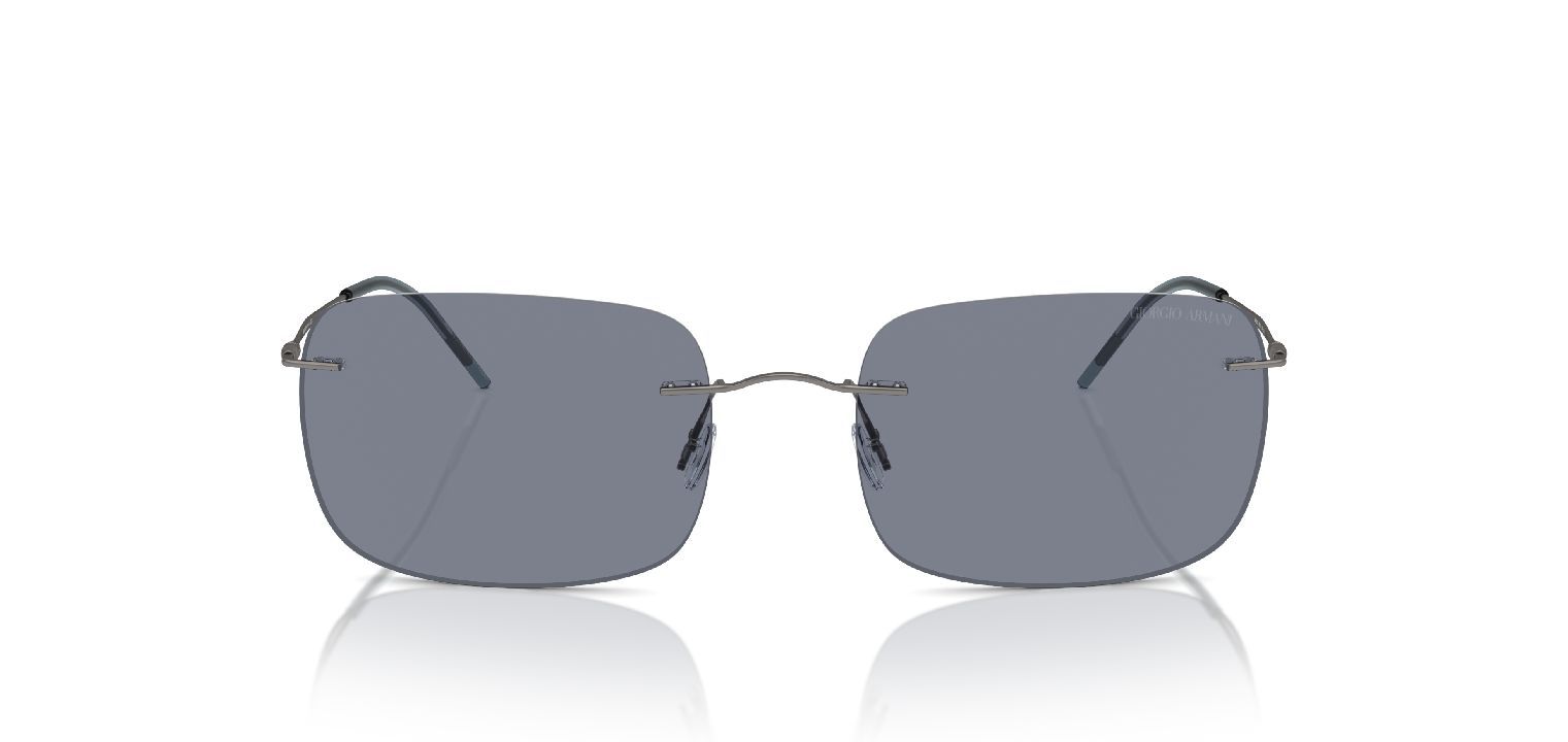Lunettes de soleil Giorgio Armani Rectangle 0AR1512M Gris pour Homme