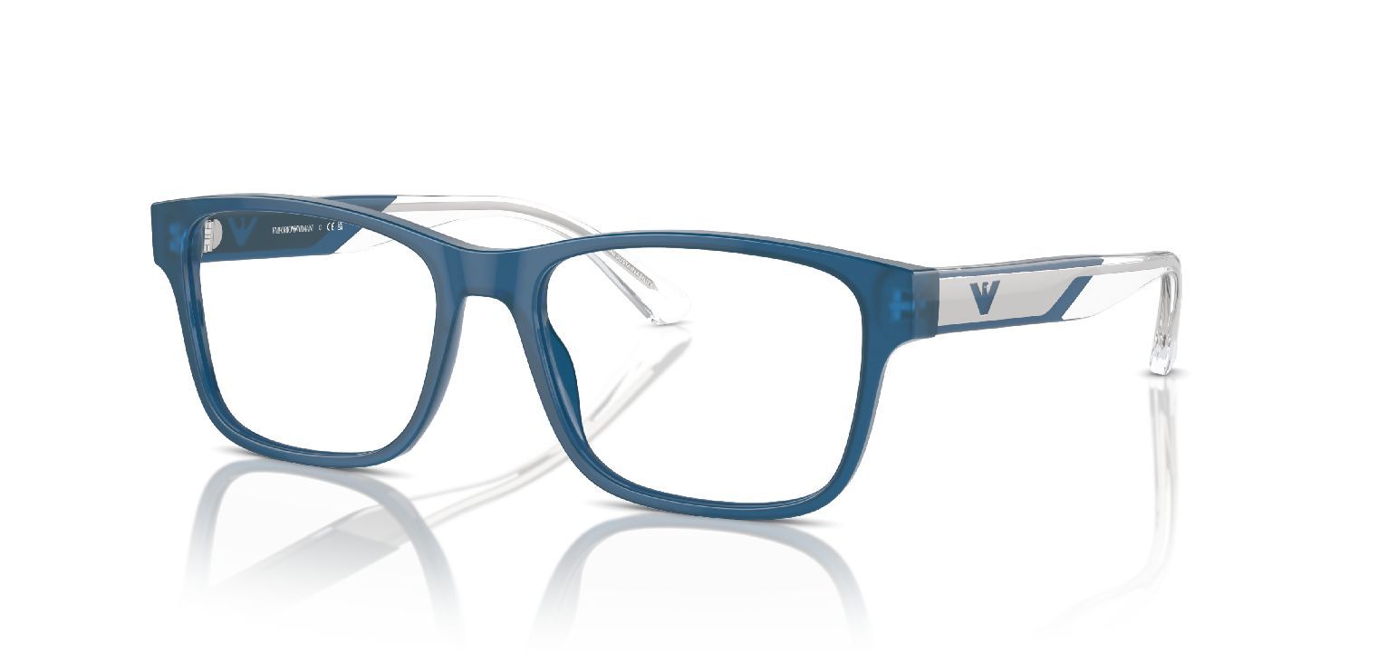 Emporio Armani Rechteckig Brillen 0EA3239 Blau für Herren
