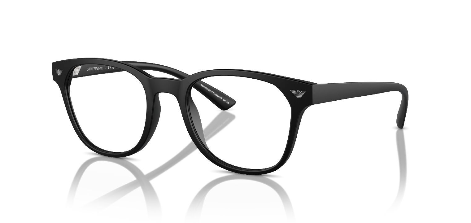 Emporio Armani Round Eyeglasses 0EA3240U Black for Man