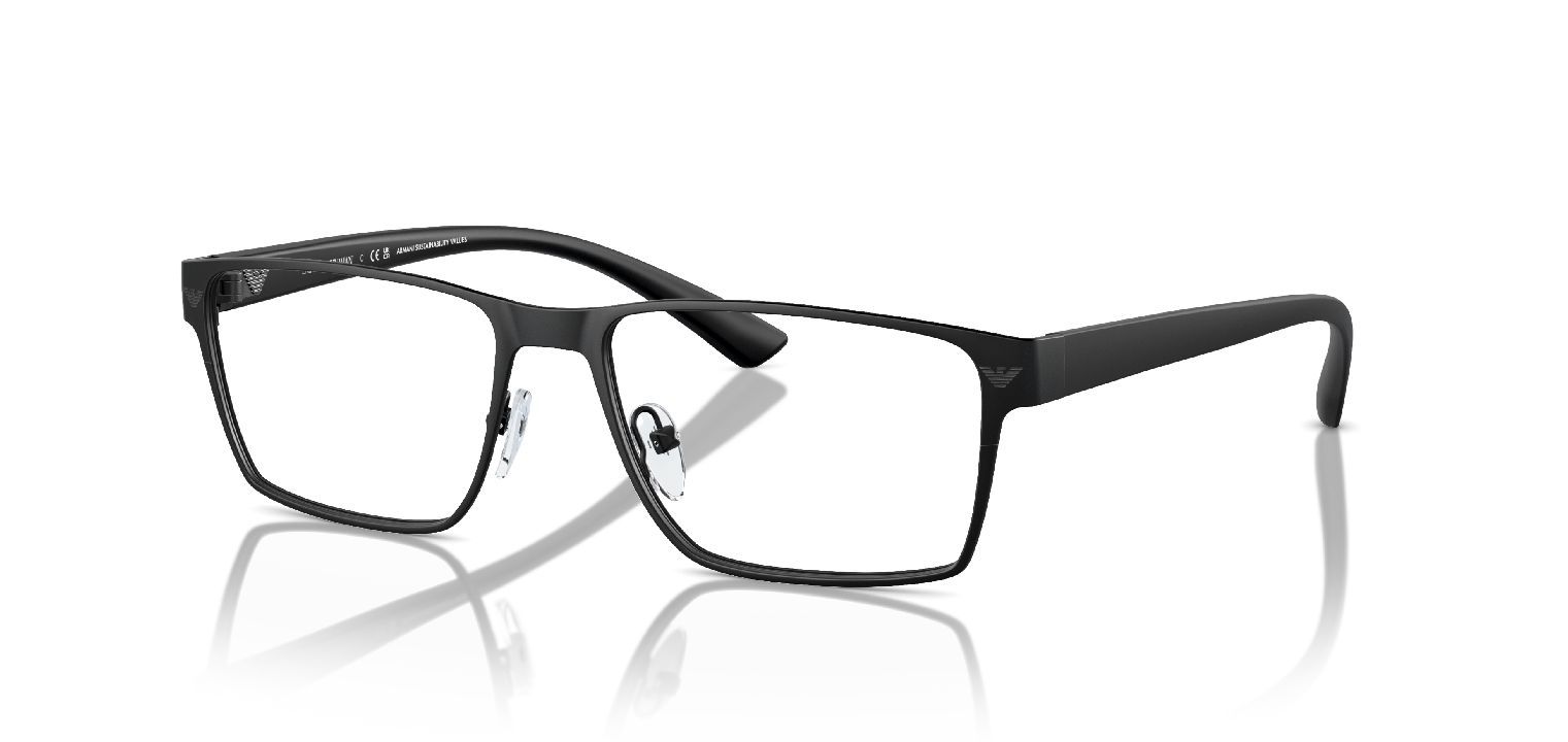 Emporio Armani Rectangle Eyeglasses 0EA1157 Black for Man