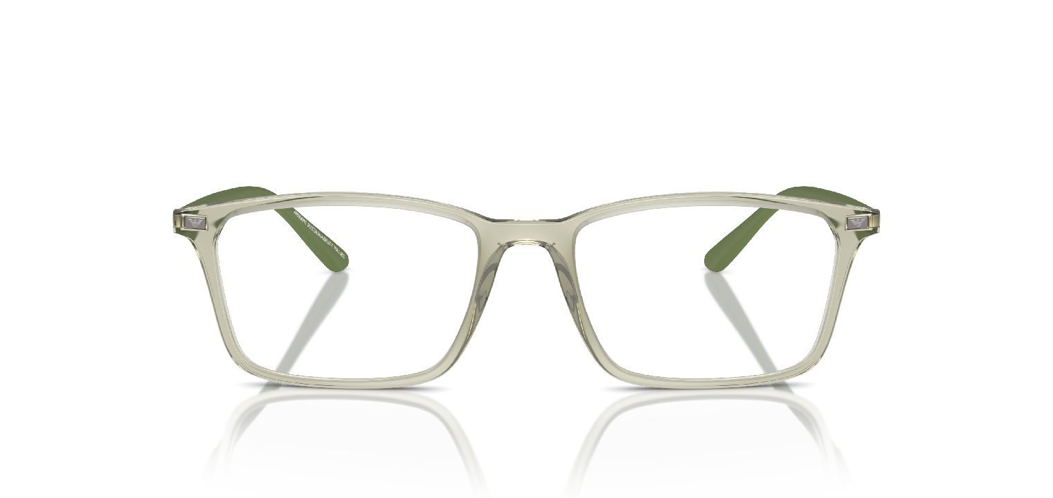 Emporio Armani Rechteckig Brillen 0EA3237 Grün für Herren