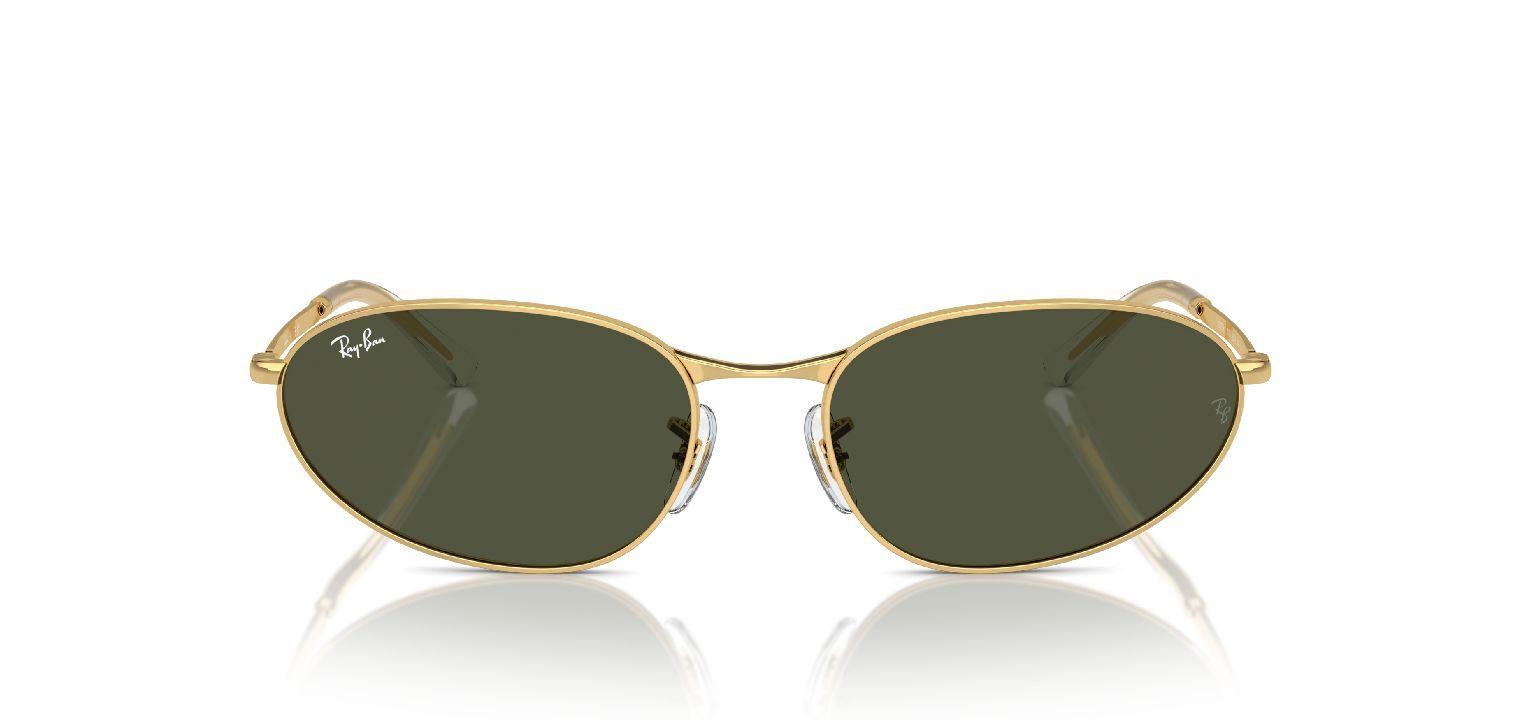 Ray-Ban Oval Sunglasses 0RB3734 Gold for Unisex