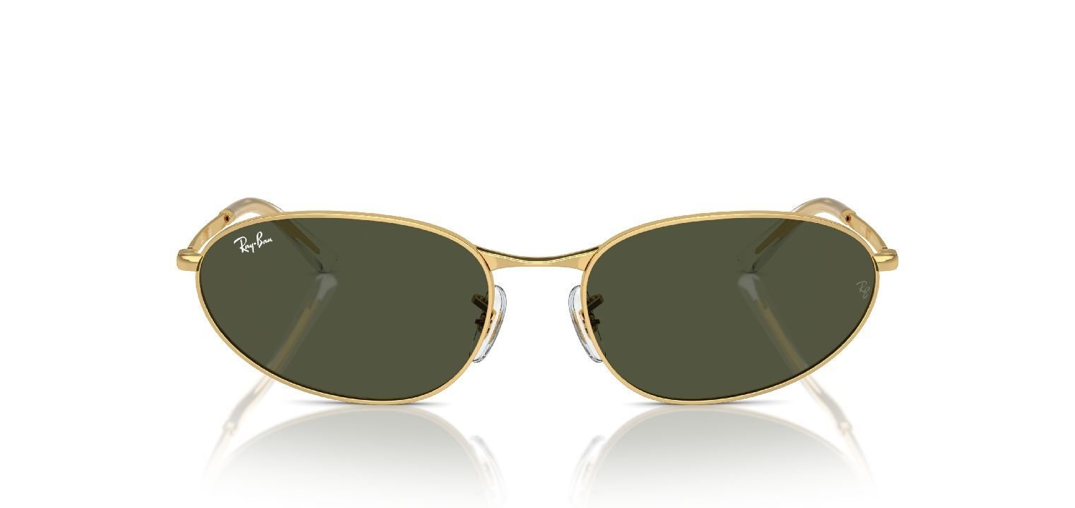 Ray-Ban Oval Sunglasses 0RB3734 Gold for Unisex