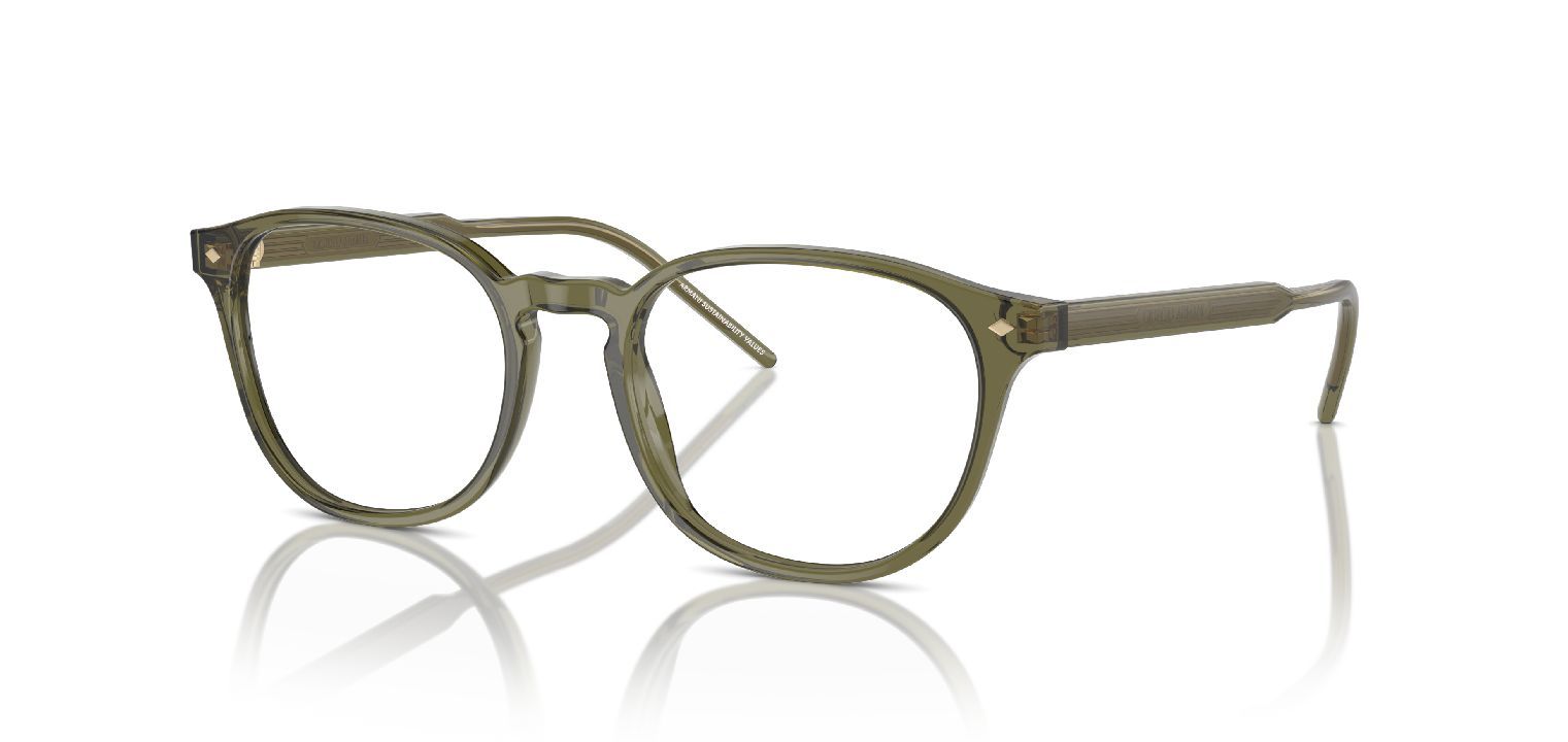 Giorgio Armani Rund Brillen 0AR7259 Grün für Herren