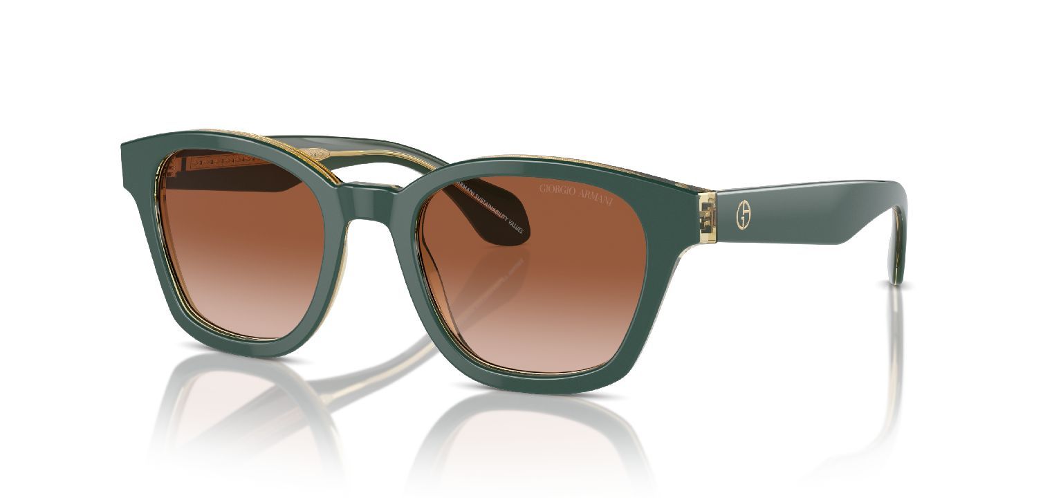 Lunettes de soleil Giorgio Armani Ronde 0AR8207 Vert pour Homme