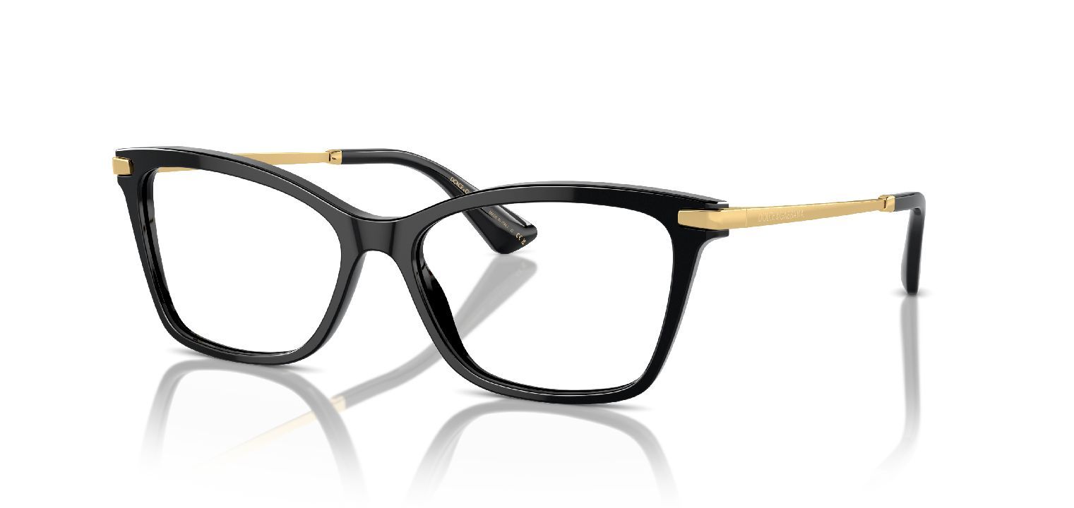 Dolce & Gabbana Rectangle Eyeglasses 0DG3393 Black for Woman
