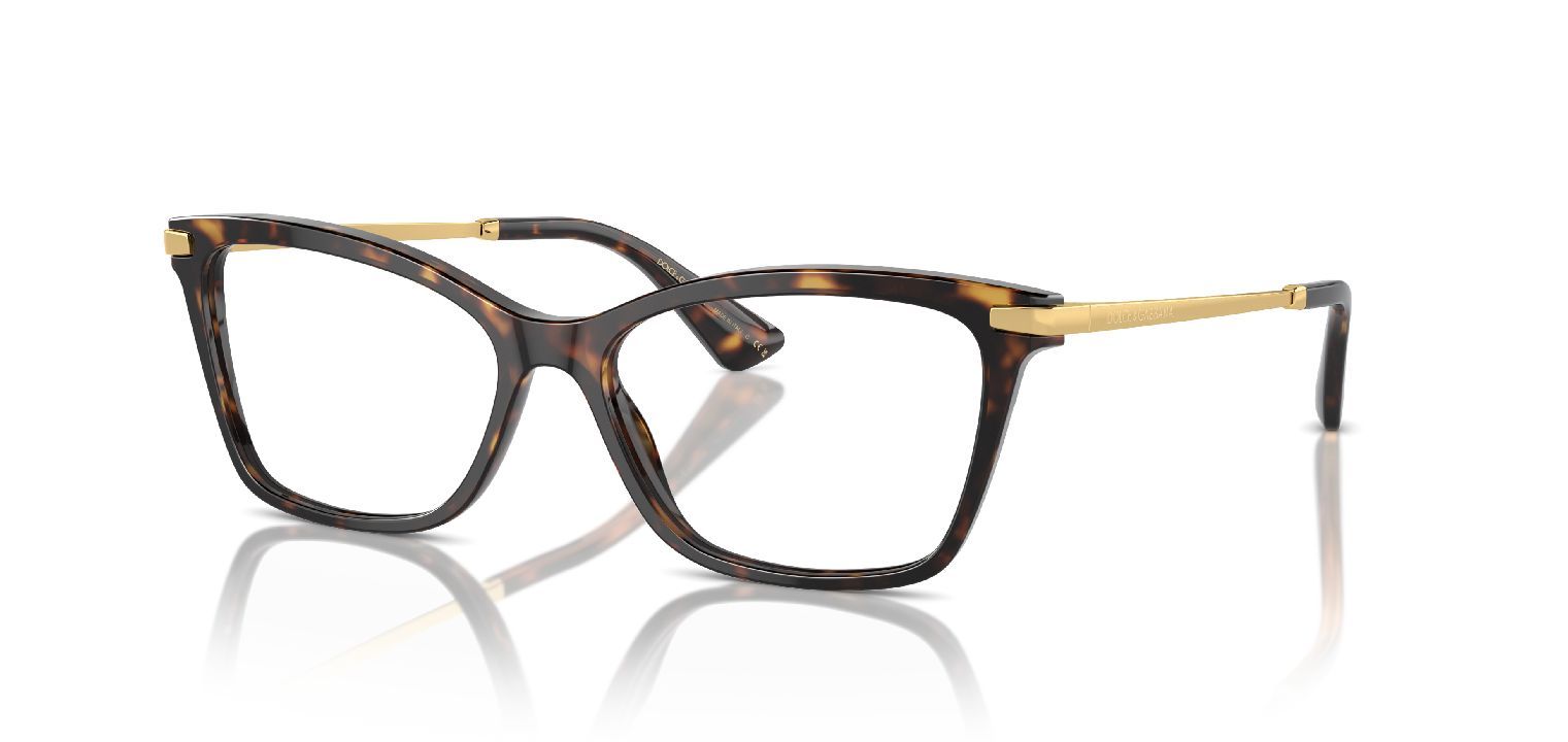 Lunettes de vue Dolce & Gabbana Rectangle 0DG3393 Ecaille pour Femme