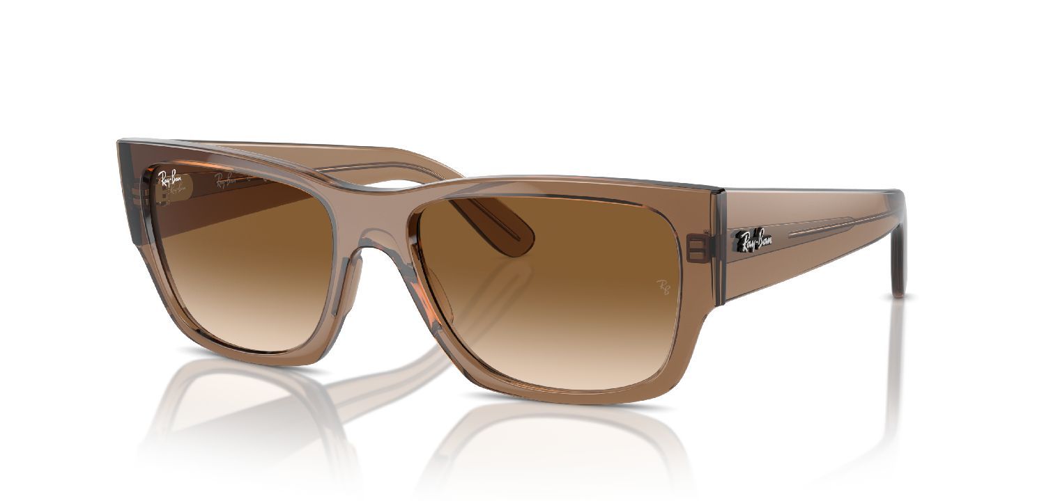 Ray-Ban Rechteckig Sonnenbrillen 0RB0947S Braun für Damen/Herren