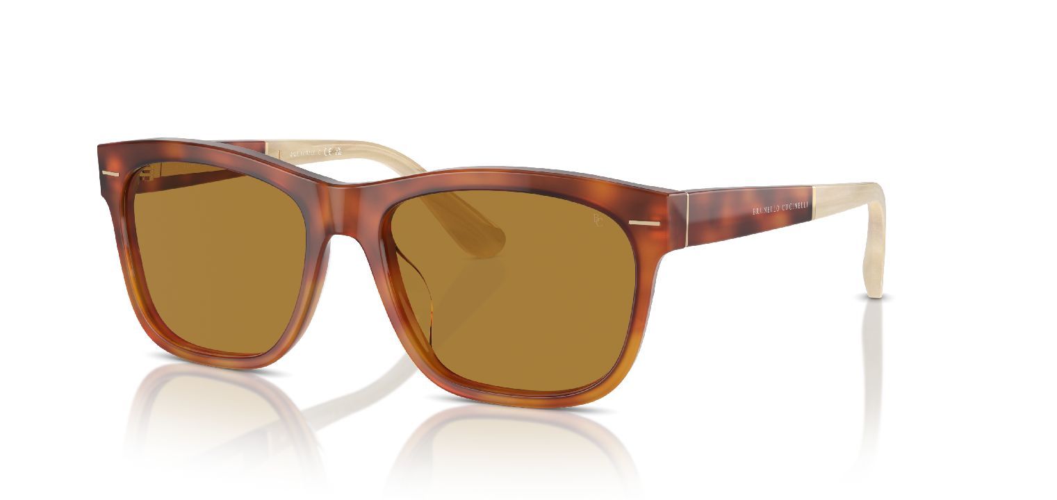 Brunello Cucinelli Rectangle Sunglasses 0BC4003S Grey for Unisex