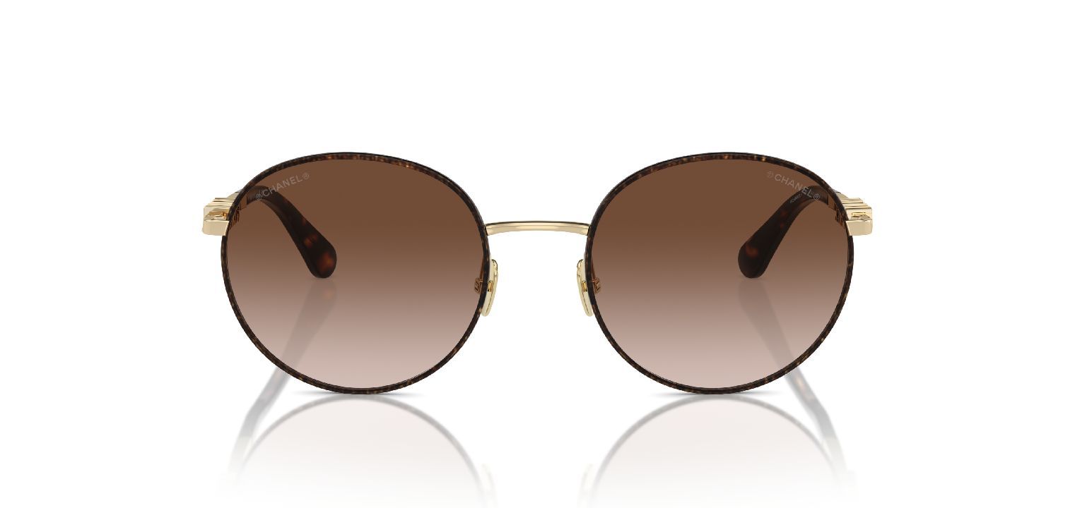 Chanel Oval Sunglasses 0CH4282 Gold for Woman