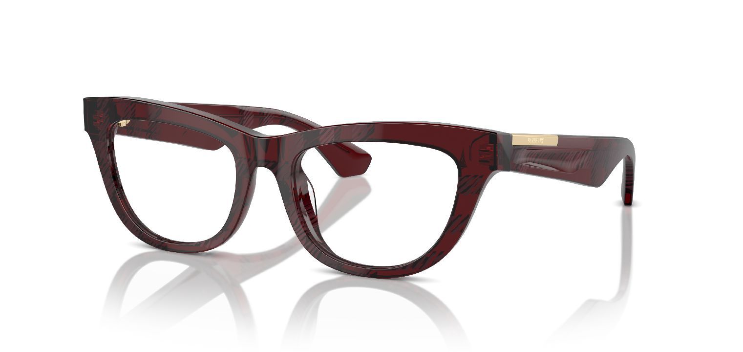 Lunettes de vue Burberry Rectangle 0BE2406U Rouge pour Femme