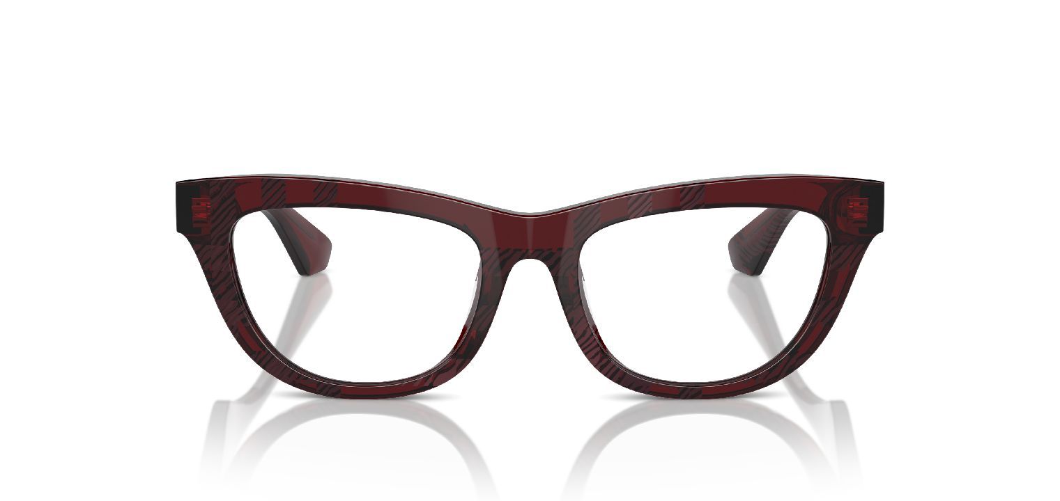 Lunettes de vue Burberry Rectangle 0BE2406U Rouge pour Femme