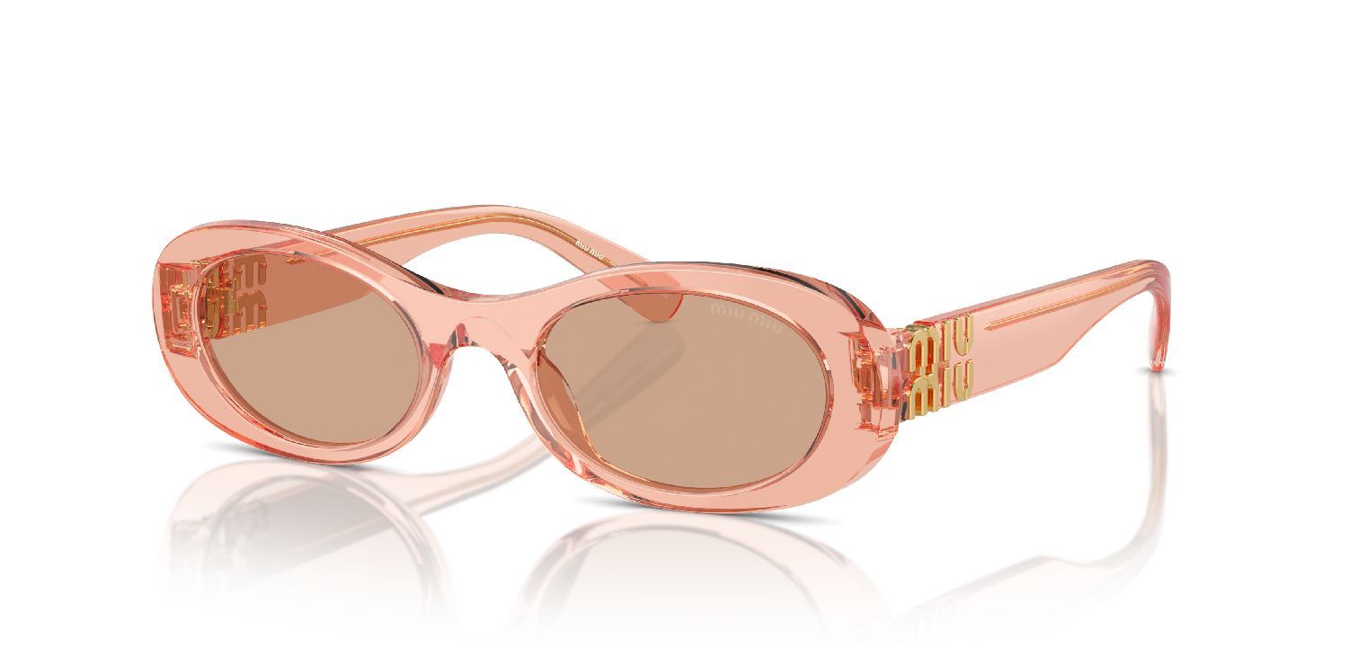 Lunettes de soleil Miu Miu Ovale 0MU 06ZS Marron pour Femme