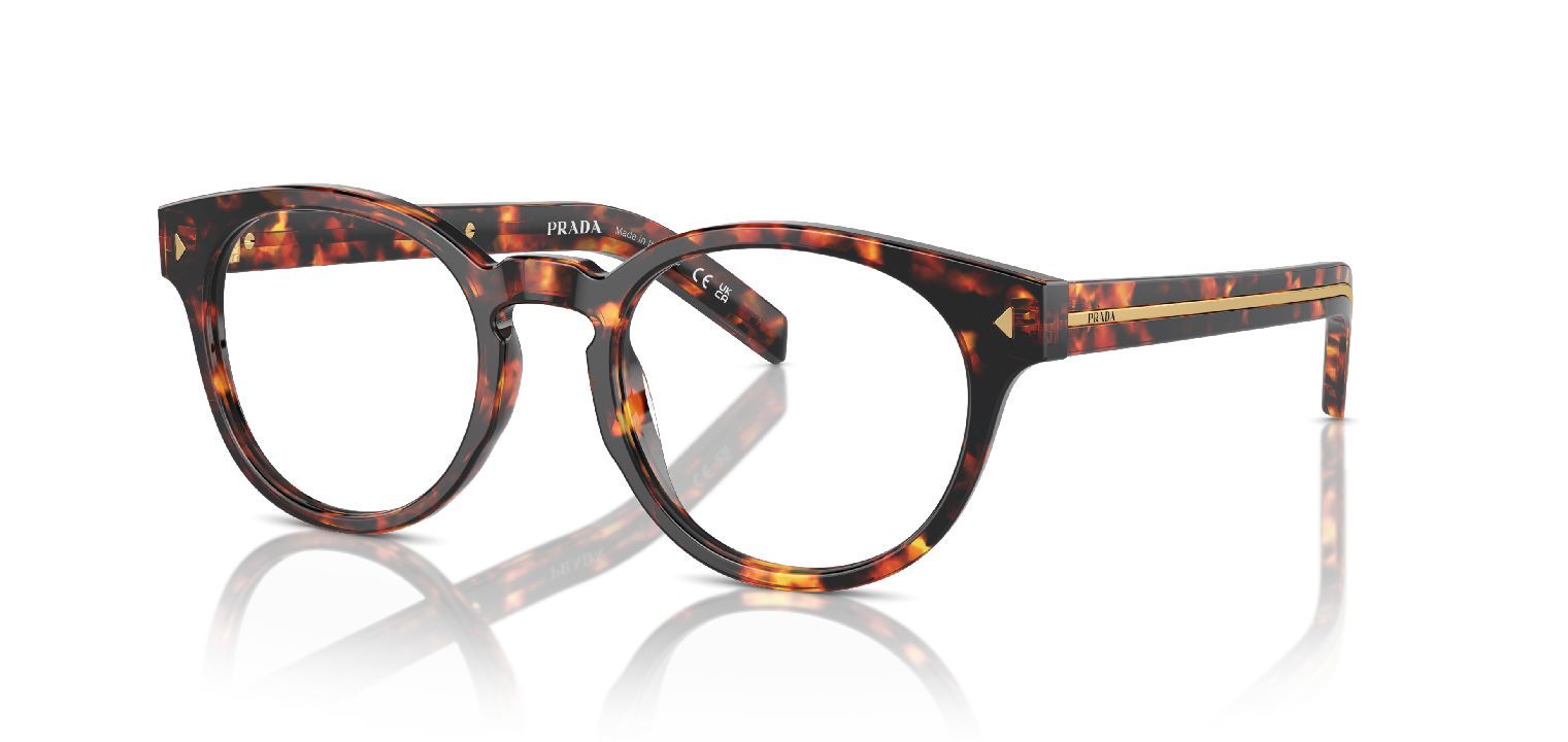 Prada Round Eyeglasses 0PR A14V Red for Man Visilab
