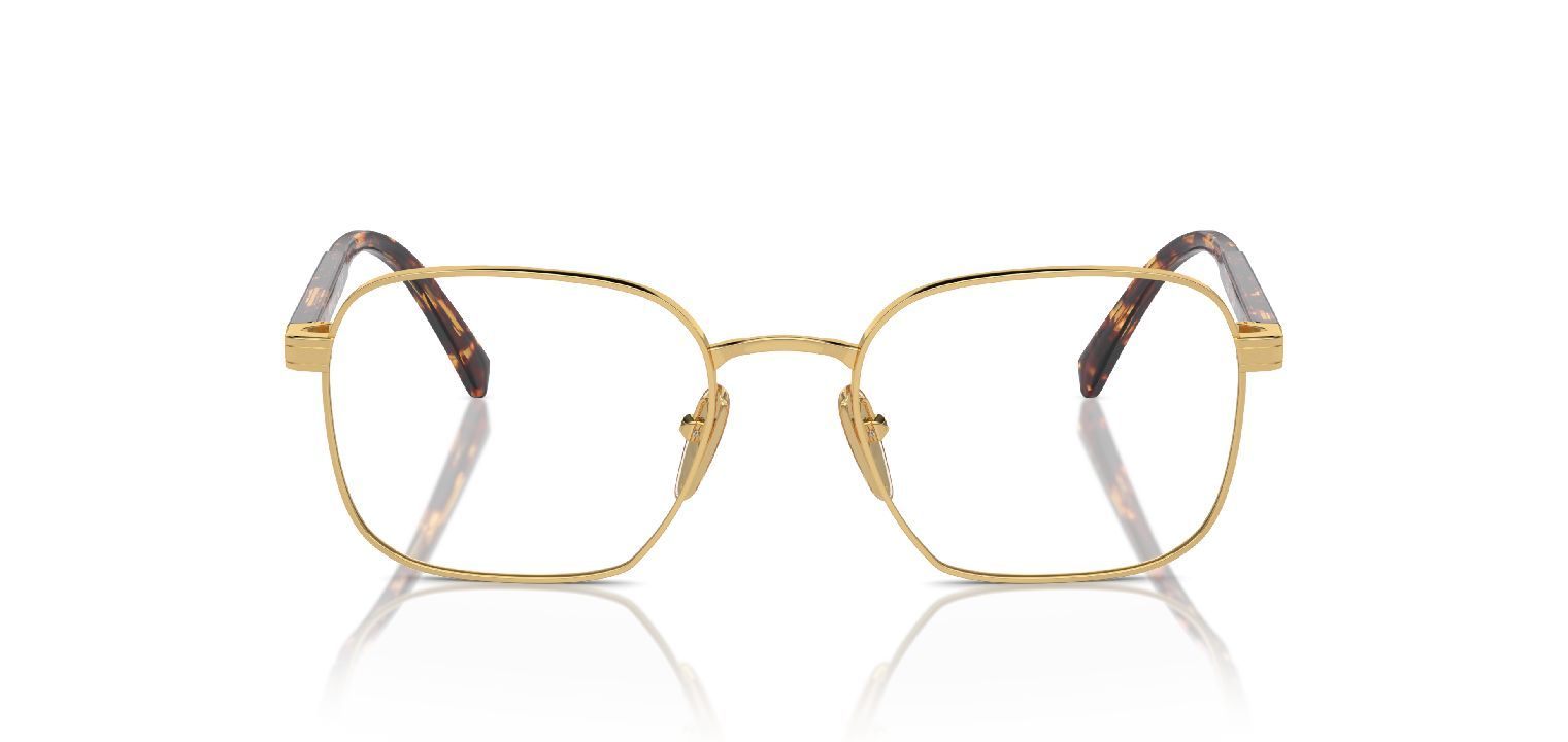 Prada Rectangle Eyeglasses 0PR A55V Gold for Man